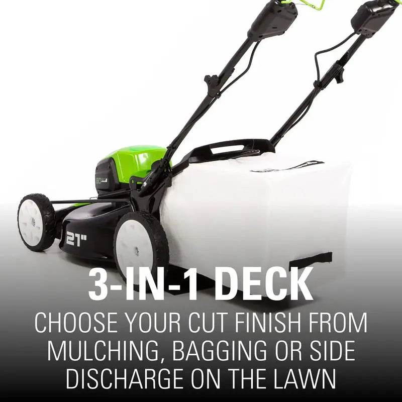 Greenworks 80V Cordless 21-Inch Self-Propelled Brushless Lawn Mower
