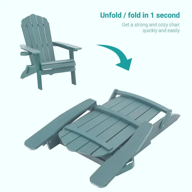 Bonosuki Folding Adirondack Fire Pit Chair Set, 2 Count, HIPS