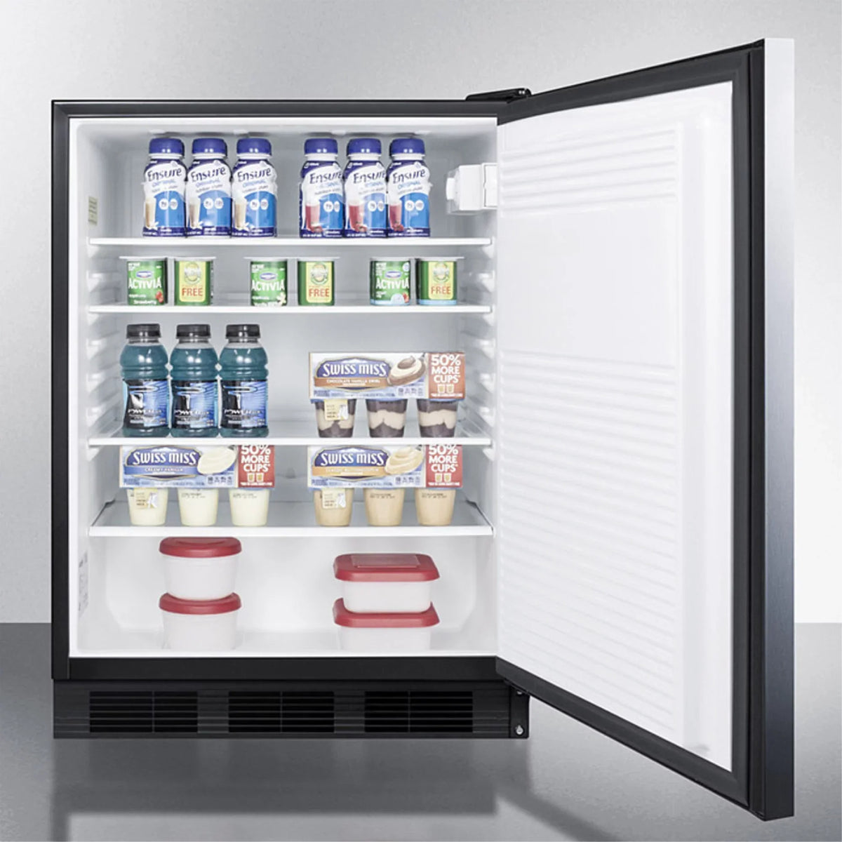 Summit Appliance Built-In Undercounter All-Refrigerator, 33.25 x 23.63 x 23.5 in, Black Cabinet