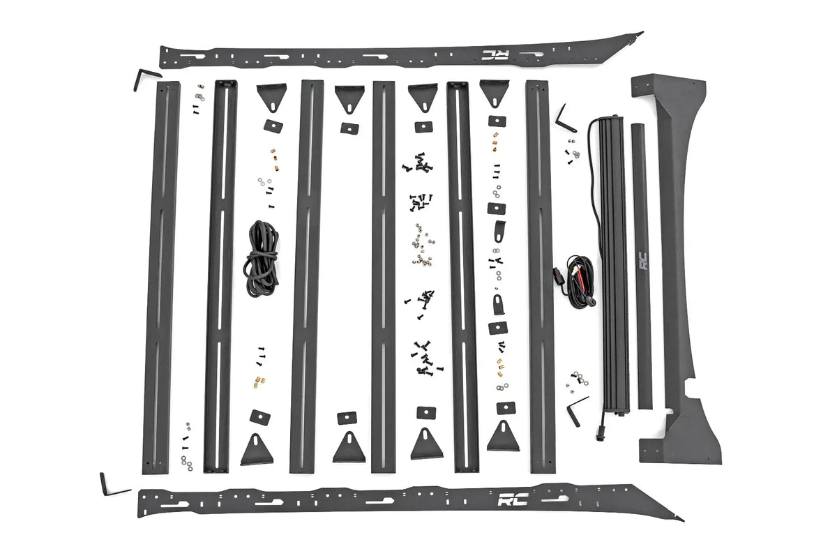 Rough Country Roof Rack System With 40in Front Facing LED For 15-18 Ford F-150 - 51021