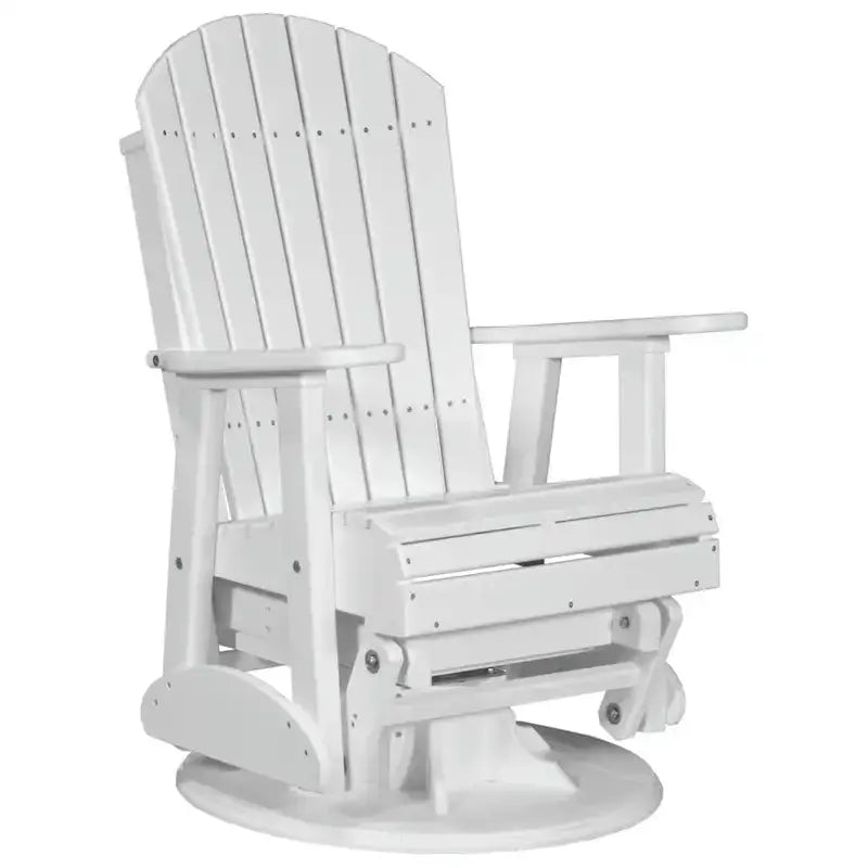 Poly Lumber Adirondack Swivel Glider Chair, 30W x 28D x 44H