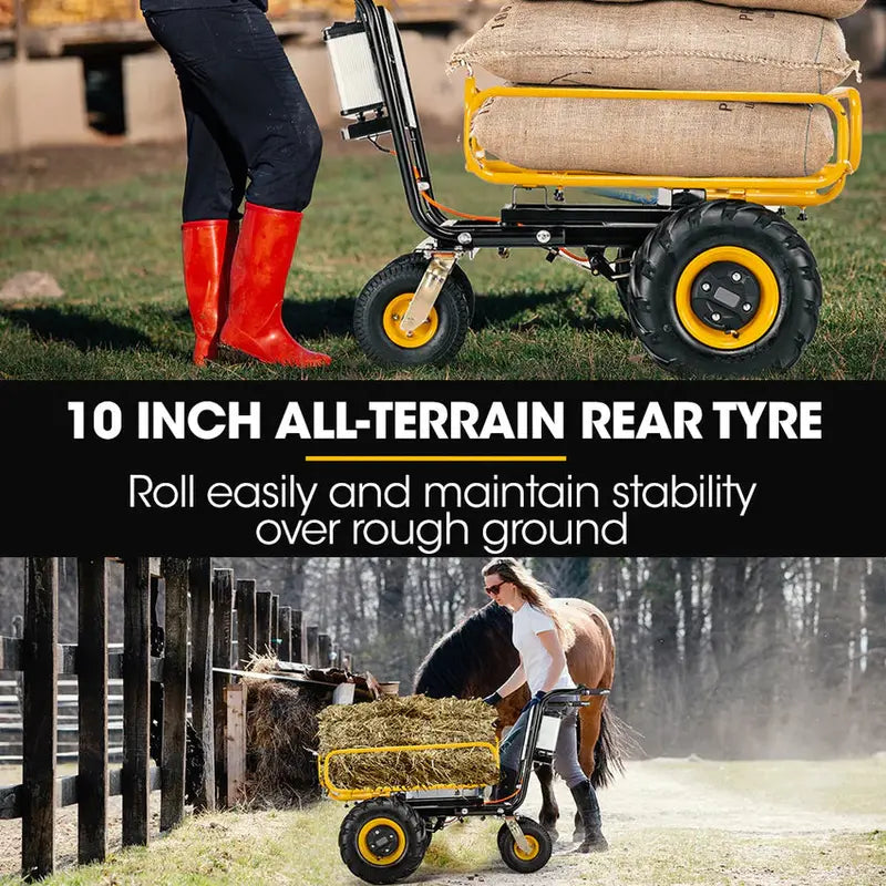 Baumr-Ag 40V Electric Material Dumper, 300kg Load Capacity, 100L - BPR-1000e
