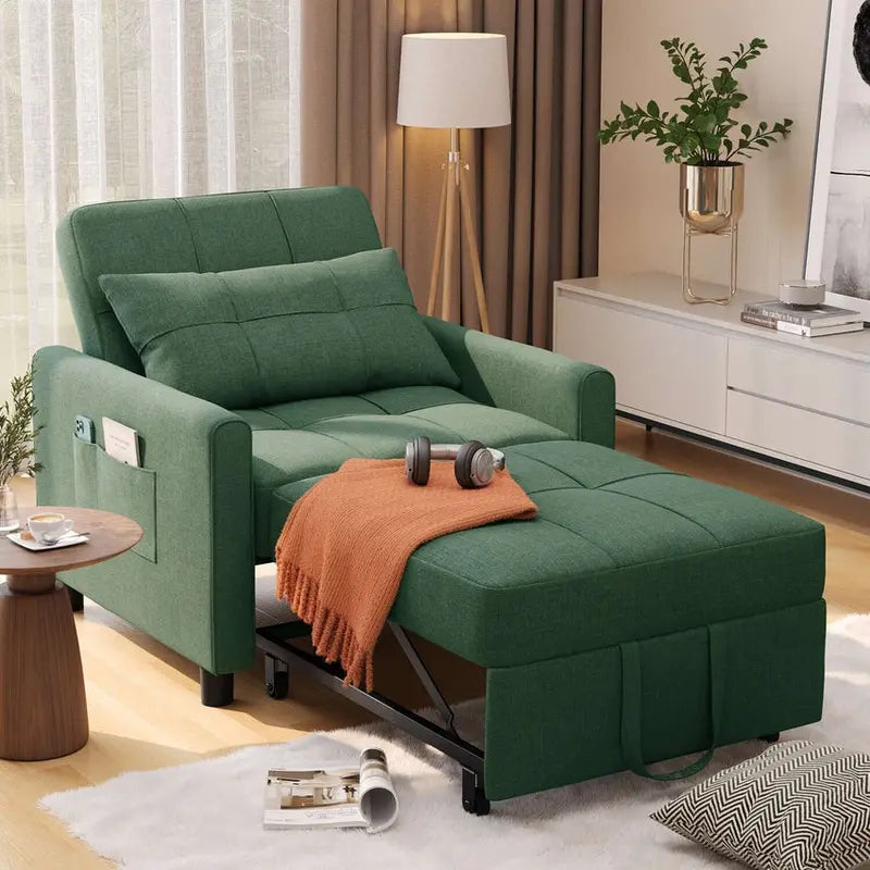 3-In-1 Adjustable Pull-Out Sleeper Sofa Bed