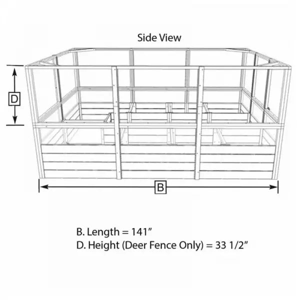 Deer-Resistant Cedar Raised Garden Bed Kit 8 x 8 x 20 in