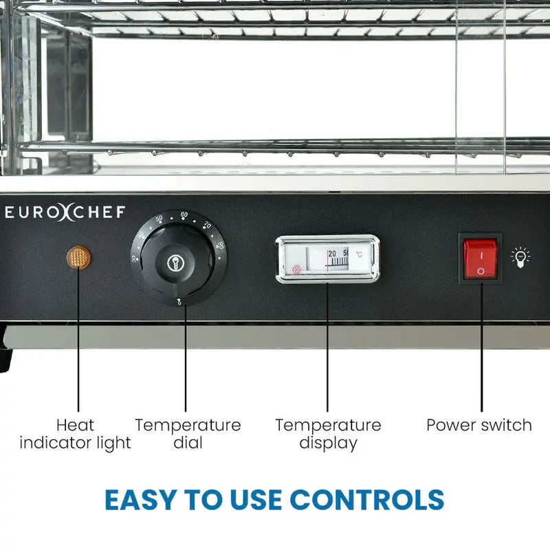 Eurochef 4-Tier Electric Food Warmer Display, 1000W Stainless Steel - EU-P1S