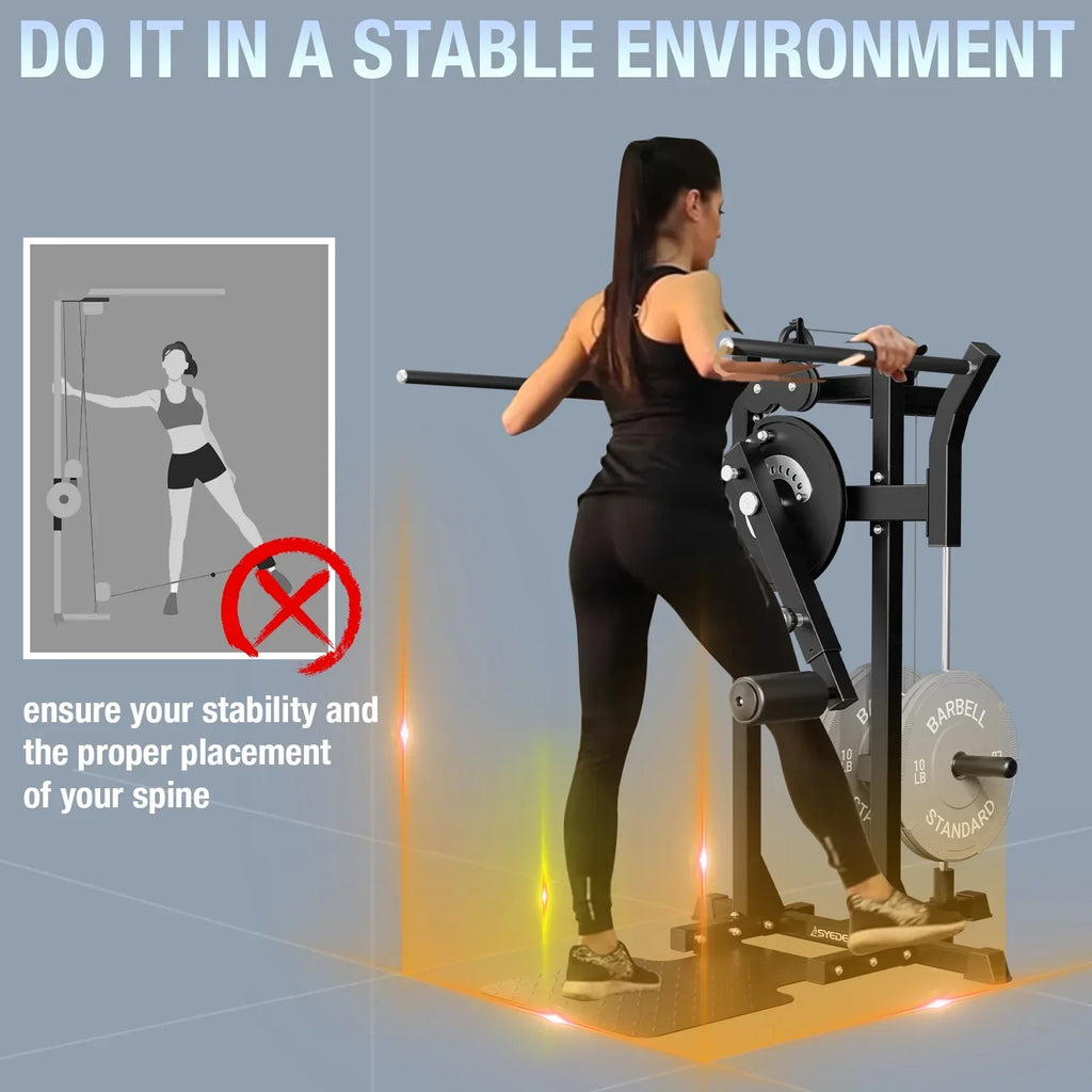 Syedee Plate Loaded Standing Hip Training Machine, Adjustable 9 Height Settings, 450lbs Capacity