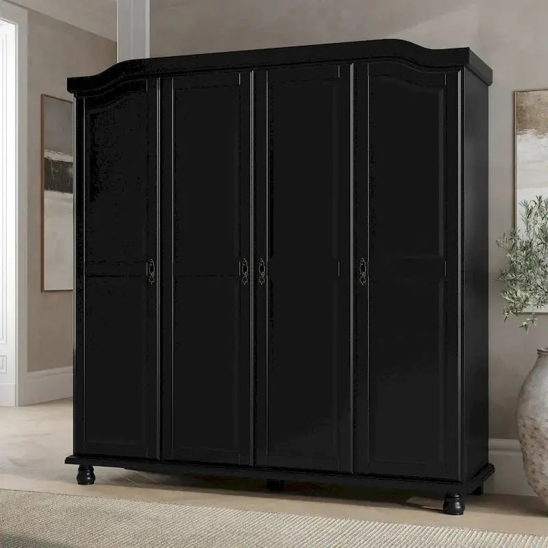 Palace Imports Kyle 4-Door Solid Wood Armoire, 72.25w x 76.5h x 22.25d - Kyle