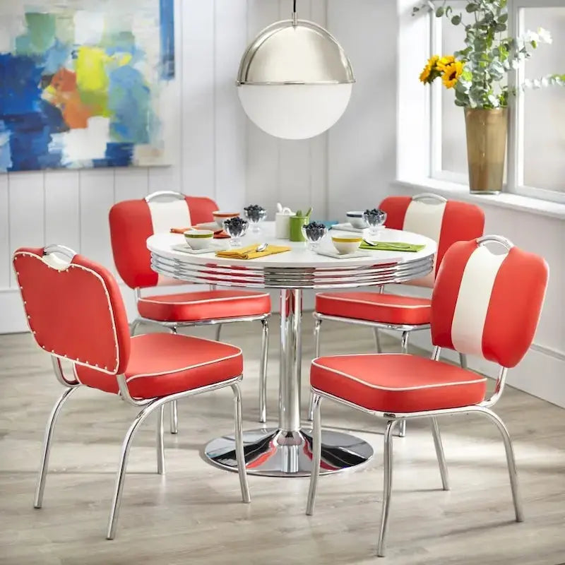 Simple Living 5-Piece Retro Dining Set With Laminated MDF Table Top - Raleigh