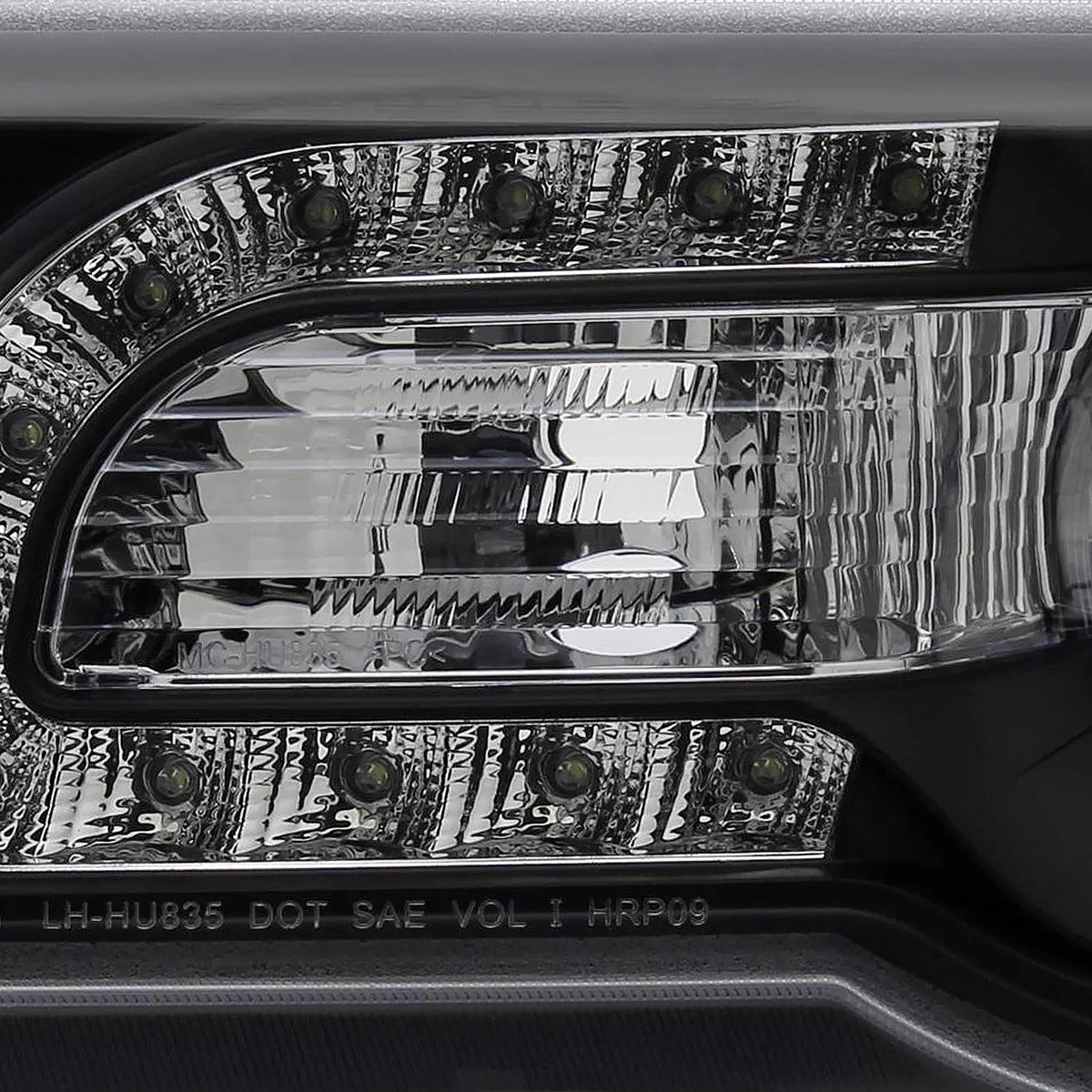 Spec-D Tuning Black LED Strip Projector Headlight Assembly Pair - 2005-2010 Chrysler 300C AWD HEMI SRT-8