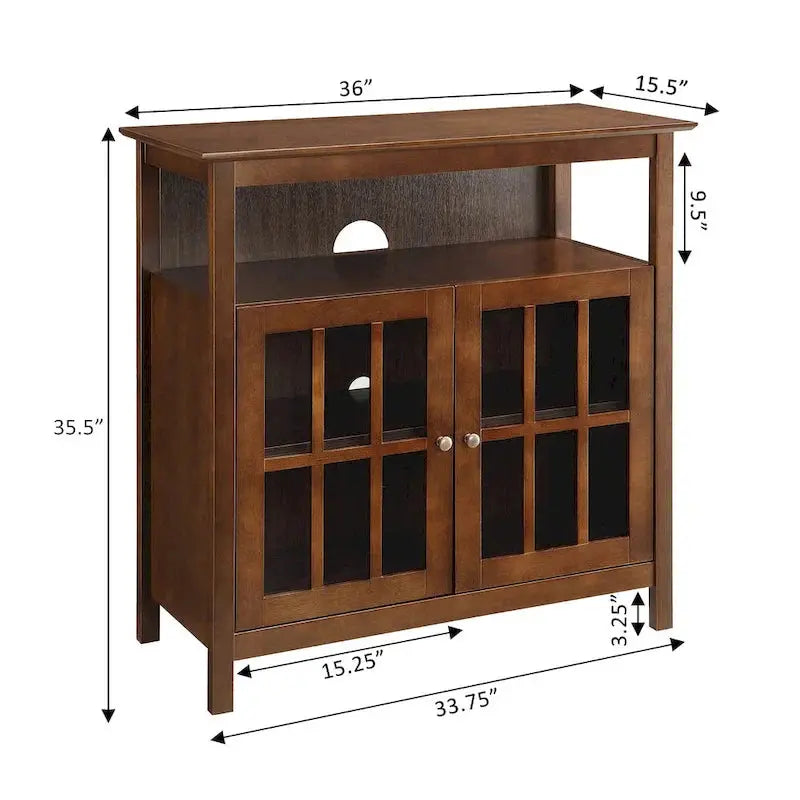 Convenience Concepts Highboy TV Stand, 40 in TV, 36 in x 15.5 in x 35.5 in - Big Sur