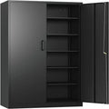Heavy-Duty Metal Garage Storage Cabinet, Lockable Freestanding 5 Adjustable Shelves, 70.87 inch31.5 inch15.7 inches - Black
