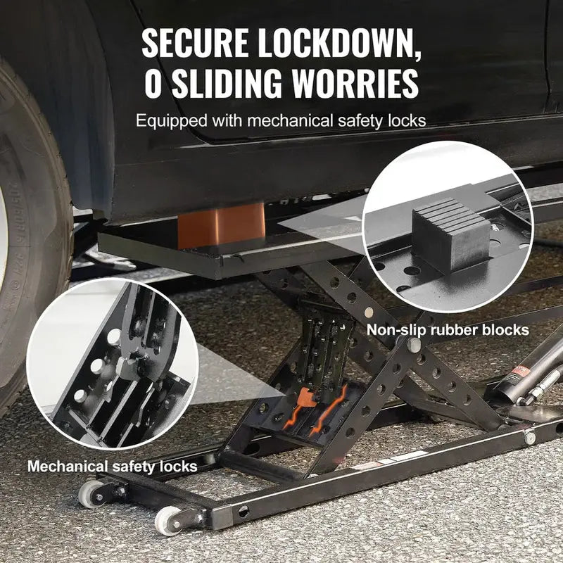 Portable 5000 lb Electric Car Lift System - Automatic Jack For Home Garage Use