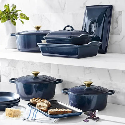20-Piece Enameled Cast Iron Cookware Set With 10.25-Inch Skillet And 1.75-Quart Saucepan