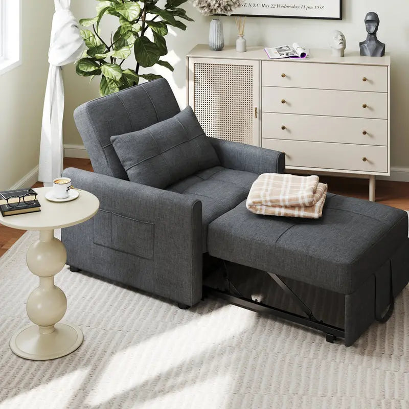 3-In-1 Adjustable Pull-Out Sleeper Sofa Bed