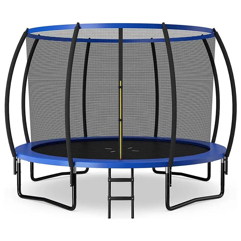 Large Backyard Trampoline With Enclosure Net, Safety Pad And Ladder - 8/10/12 Ft Round
