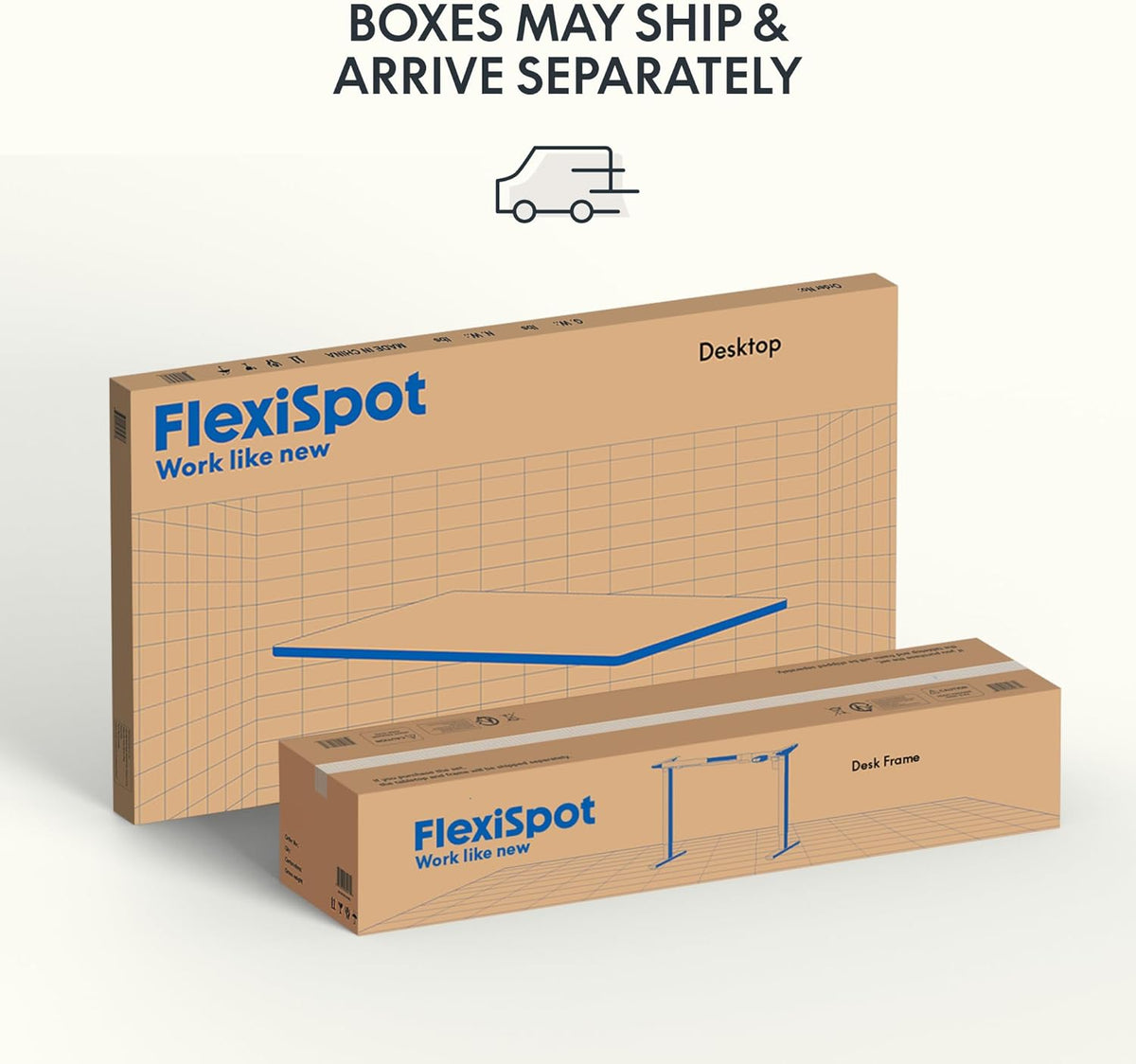 FLEXISPOT Electric Standing Desk With Whole-Piece Desktop - EN1