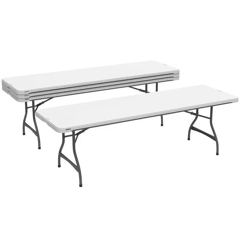 Lifetime Commercial Nesting Folding Tables, 4-Pack, 8 ft White - 80344