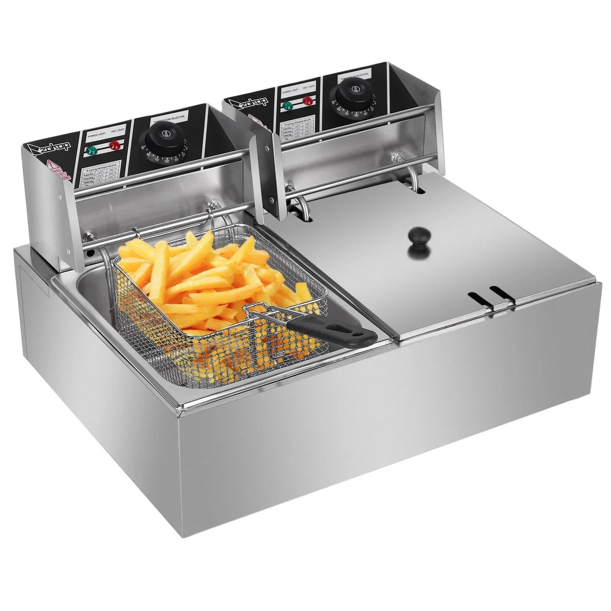 SalonMore Stainless Steel Deep Fryer, 5000W, 12.7Qt