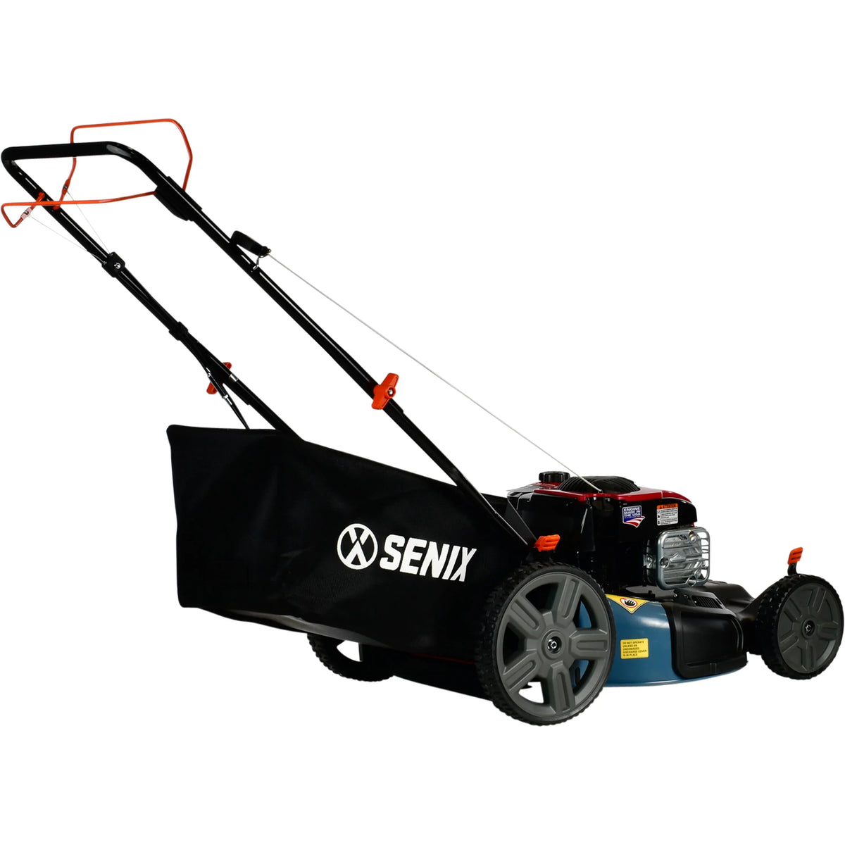 SENIX Self-Propelled Gas Lawn Mower, 21-Inch, 150 cc 4-Cycle Briggs & Stratton Engine, Blue - LSSG-M1