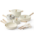 16pcs Large Capacity Granite Nonstick Pots And Pans Cookware Set