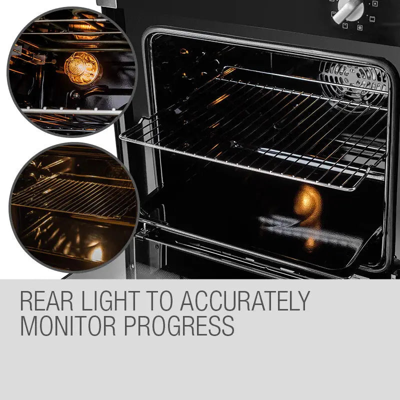 EuroChef Built-In Electric Wall Oven, 60cm, 70L, 8 Cooking Functions - OE708B