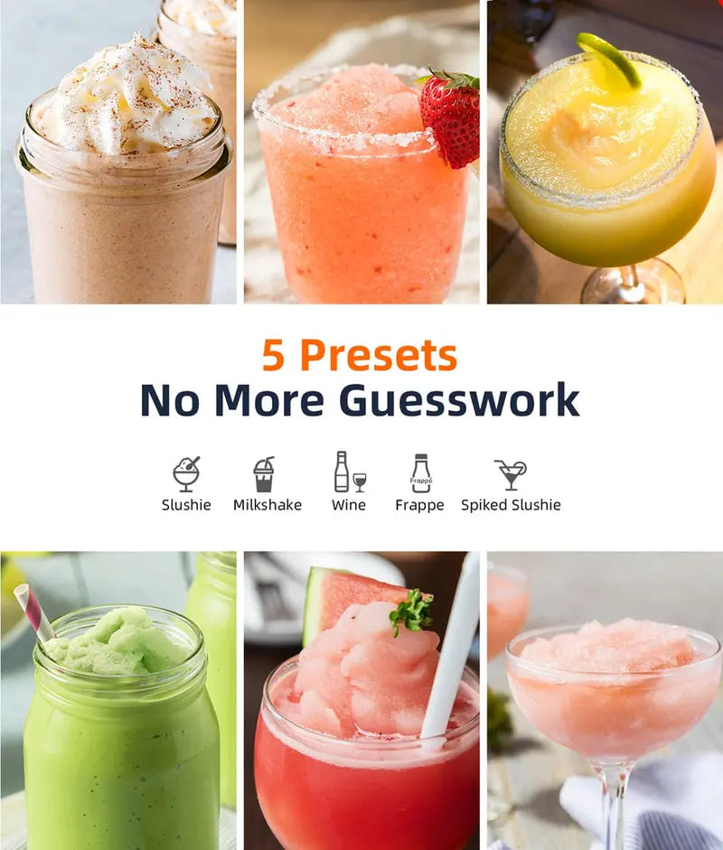 BKPPM Frozen Drink Machine 70 oz With LED Display And 6 Preset Programs