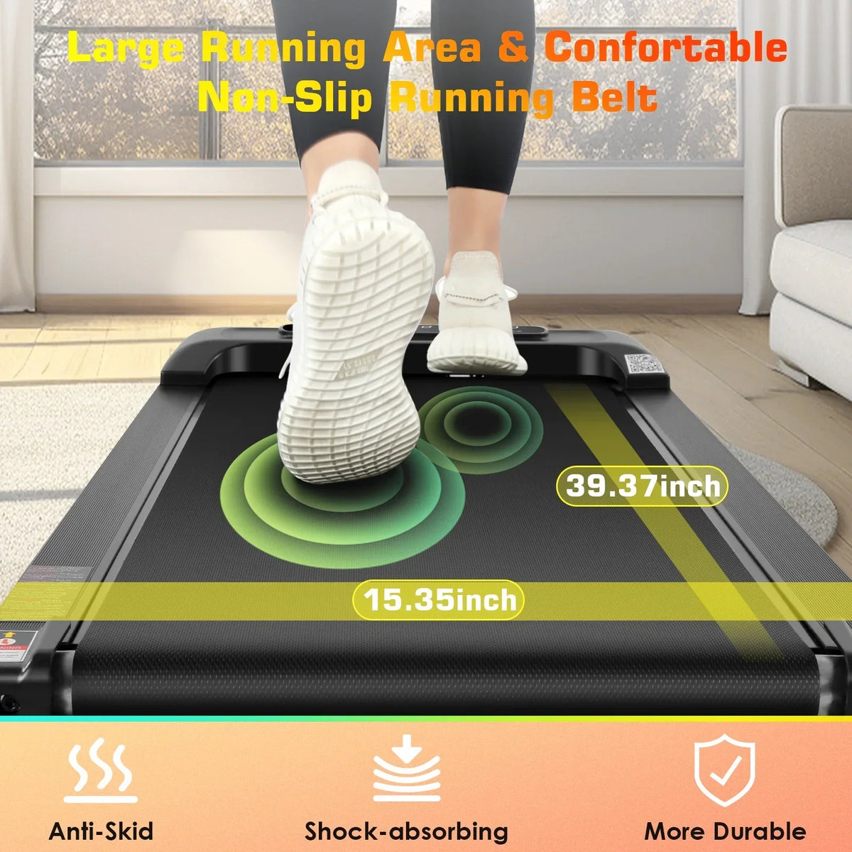 Tikmboex Under Desk Treadmill 2.5HP With LED Display, Remote And APP Dual Control