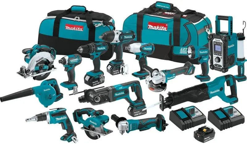 Makita 18V LXT 15-Piece Cordless Power Tool Combo Kit - XT1501