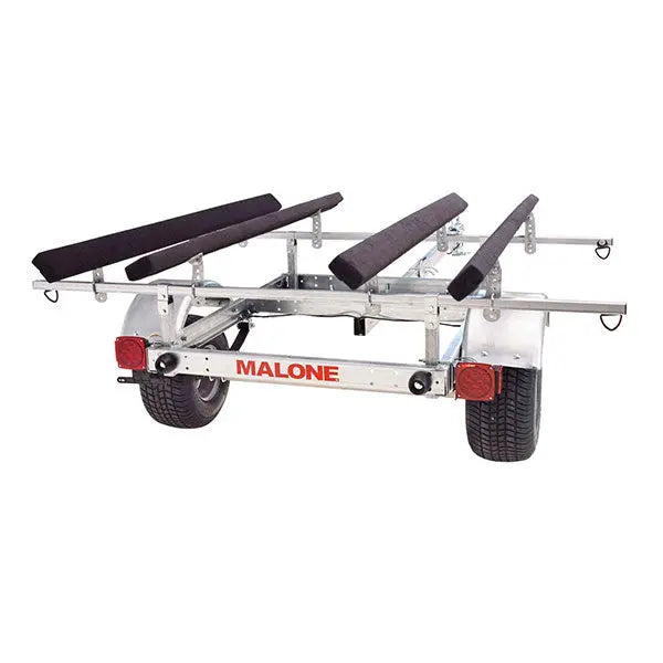 Malone LowMax 2-Kayak Galvanized Steel Trailer With LED Lights And 70 MPH Tires
