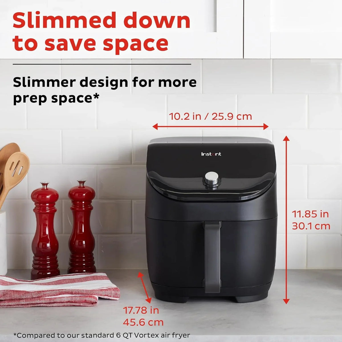 Instant Vortex Slim XL 6QT Air Fryer, Black