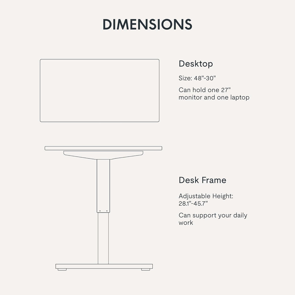 FLEXISPOT Electric Standing Desk With Whole-Piece Desktop - EN1
