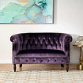 Christopher Knight Home Milani Velvet Tufted Scroll Arm Loveseat - 30.75 x 51.5 x 30.5 Inches