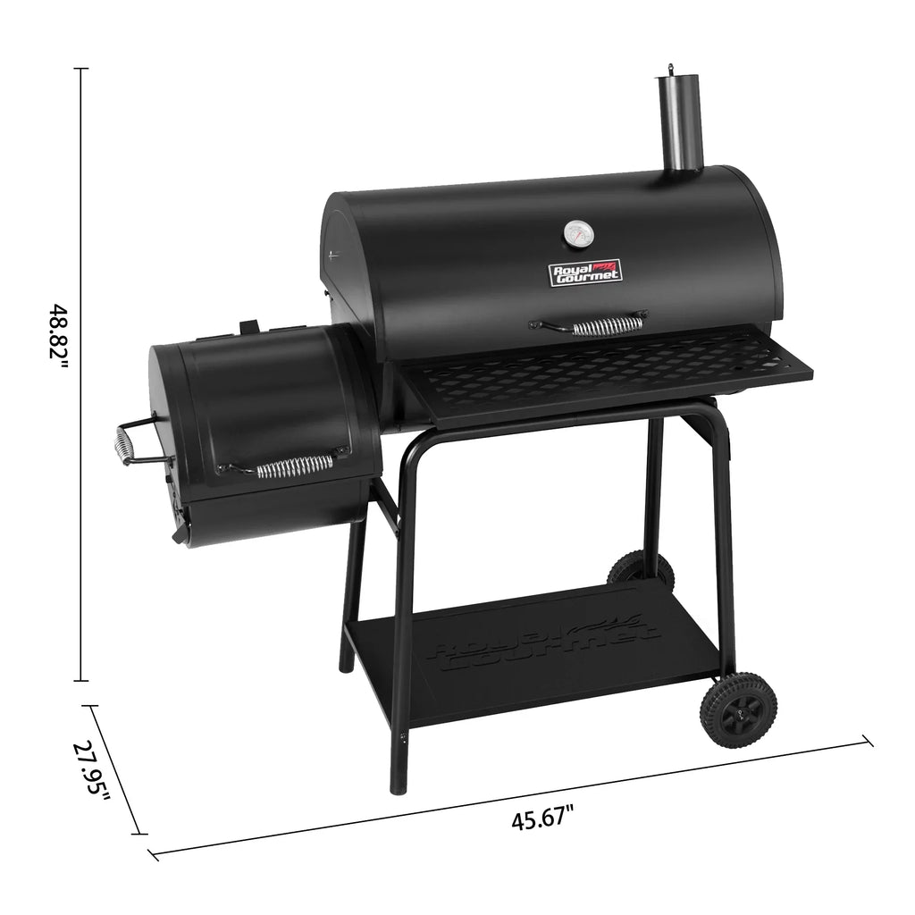 Royal Gourmet 30 Inch Charcoal Grill With Offset Smoker - CC1830F