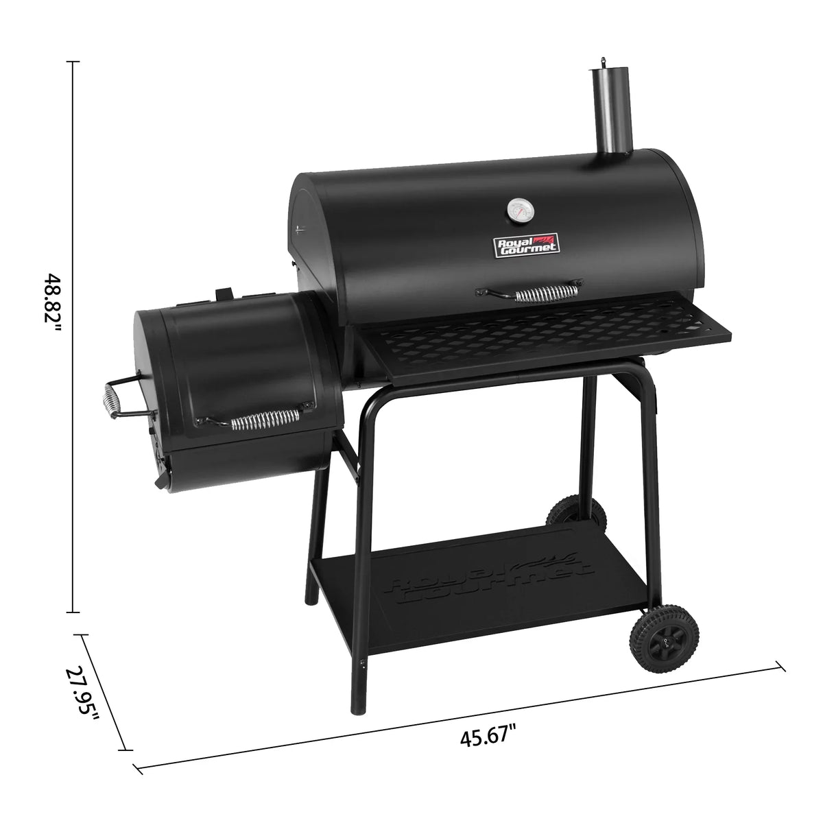 Royal Gourmet 30 Inch Charcoal Grill With Offset Smoker - CC1830F