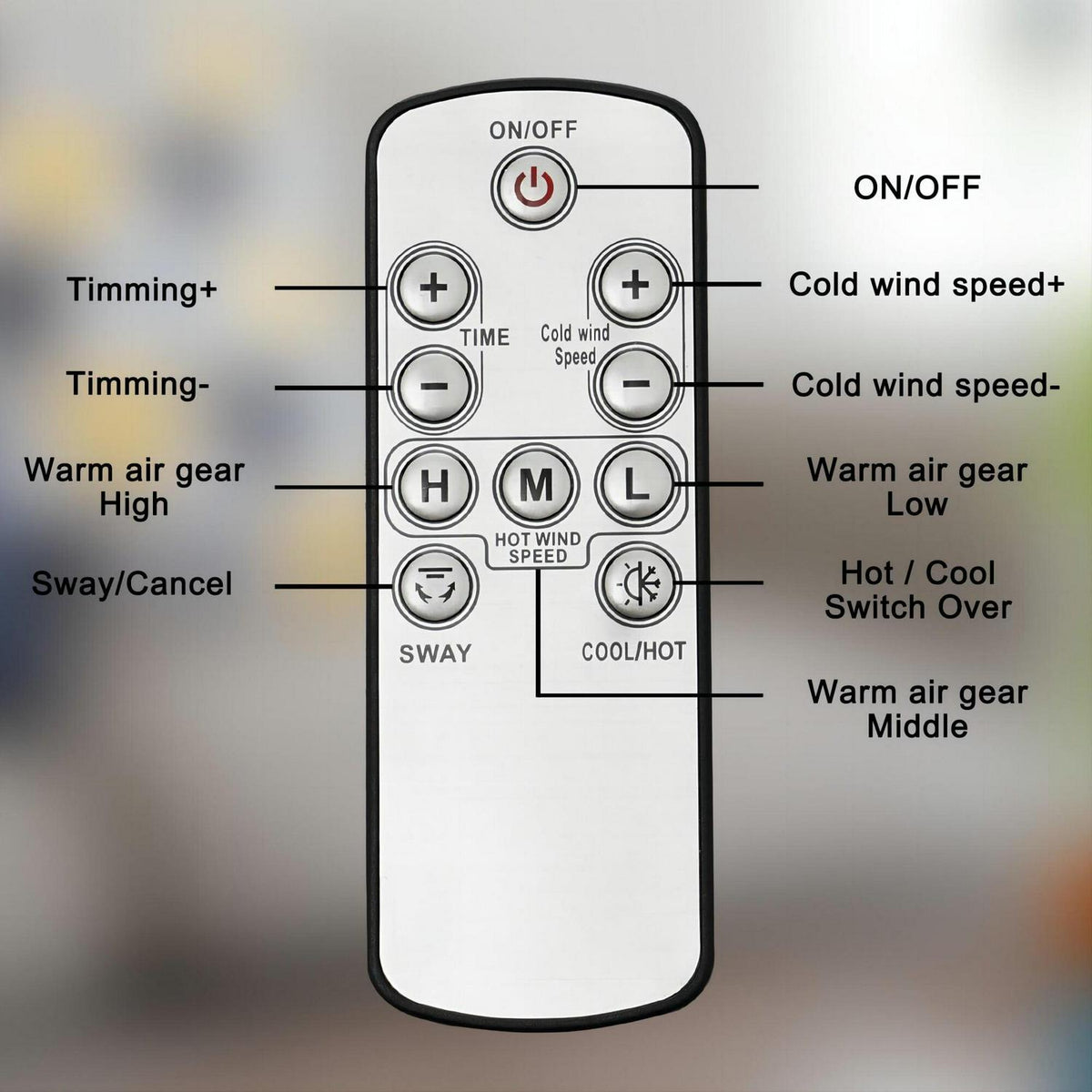 Dubbin Bladeless Tower Fan, 32 Inch, 10 Speeds, Remote Control