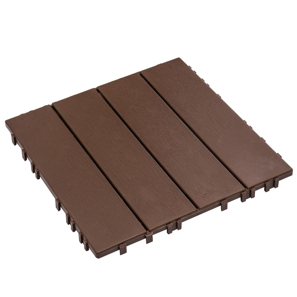 76-Pack Plastic Interlocking Deck Tiles, 68.80 Sq.Ft