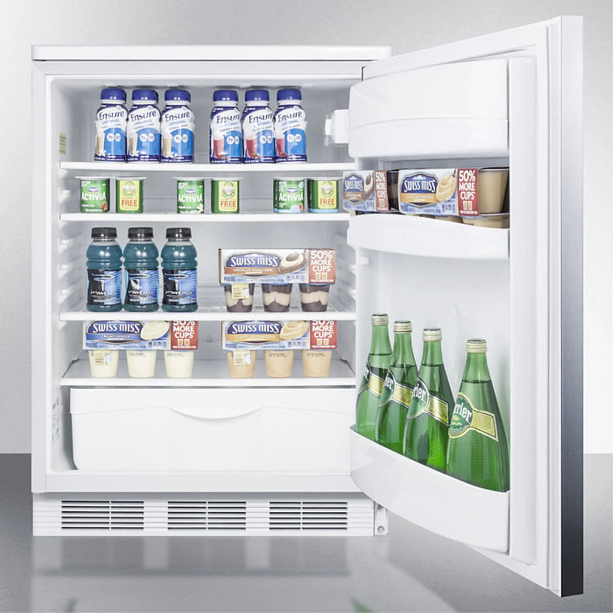 Summit Appliance Built-In Undercounter All-Refrigerator, 33.5 x 23.63 x 23.5 in, White Cabinet