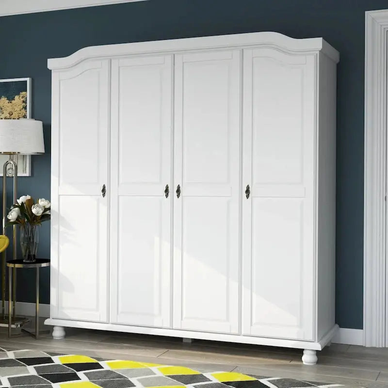 Palace Imports Kyle 4-Door Solid Wood Armoire, 72.25w x 76.5h x 22.25d - Kyle