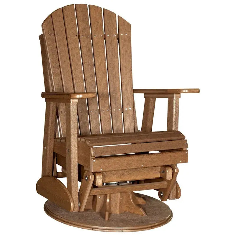 Poly Lumber Adirondack Swivel Glider Chair, 30W x 28D x 44H