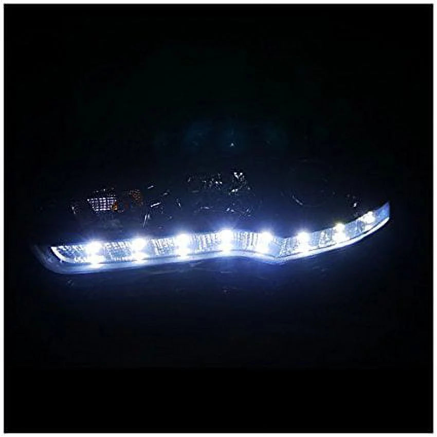 Spec-D Tuning Glossy Black R8 Style LED Projector Headlights - 2LHP-EVO08G-8-TM