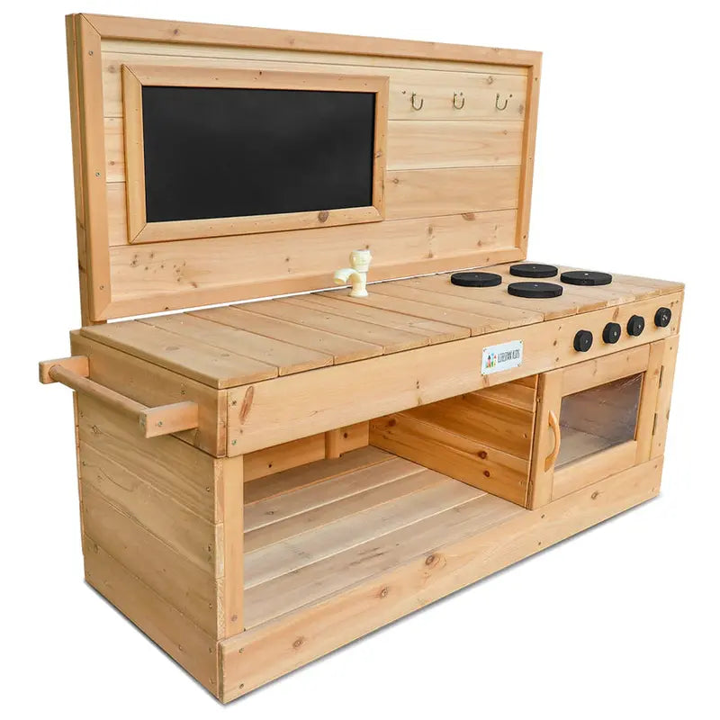 Lifespan Kids Outdoor Play Kitchen With Oven, Sink Tub And 50cm Bench Top Height - Eden