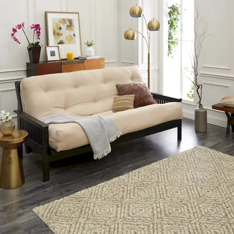 TruPedic Full-Size Granite Grey Futon Mattress, 54 Inches Wide x 75 Inches Deep x 12 Inches Thick