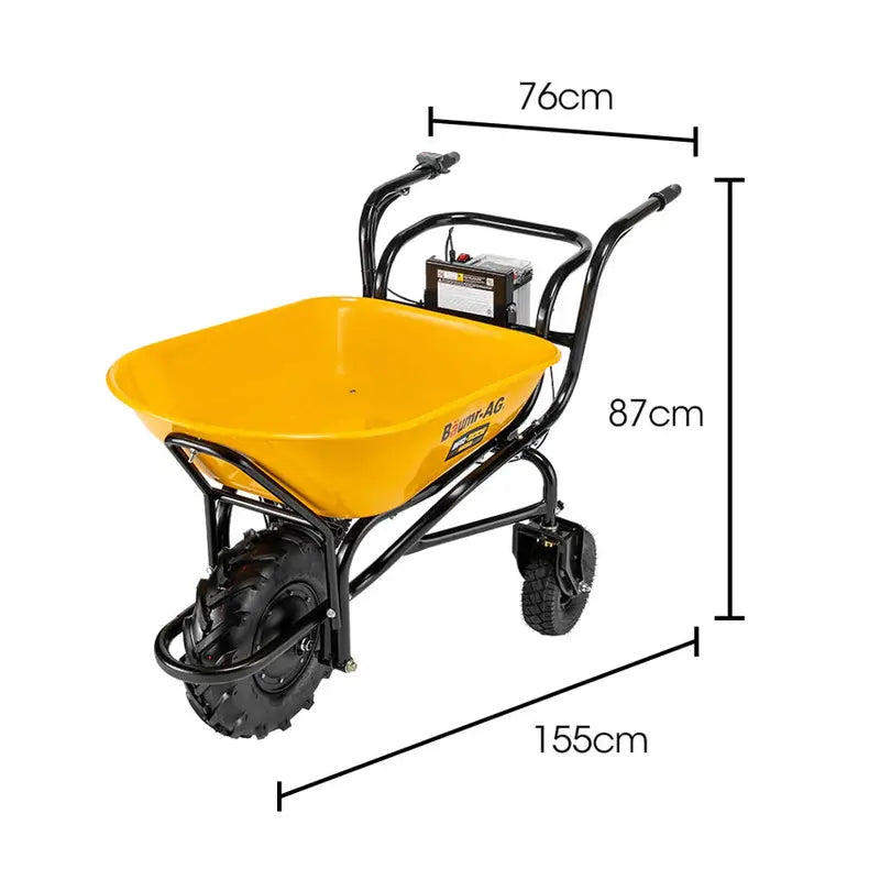 BAUMR-AG Motorized Wheelbarrow, 40V 100L 3-Wheel 260kg Load Capacity - BPR-900E