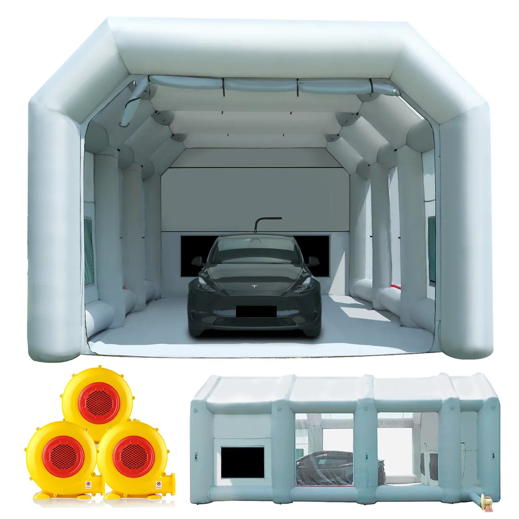 Sewinfla Inflatable Spray Booth 30x20x13Ft With Air Filter System And Blowers