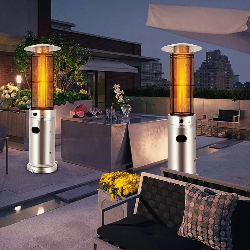 Propane Patio Heater, 41,000 BTU, Stainless Steel, 6 Ft