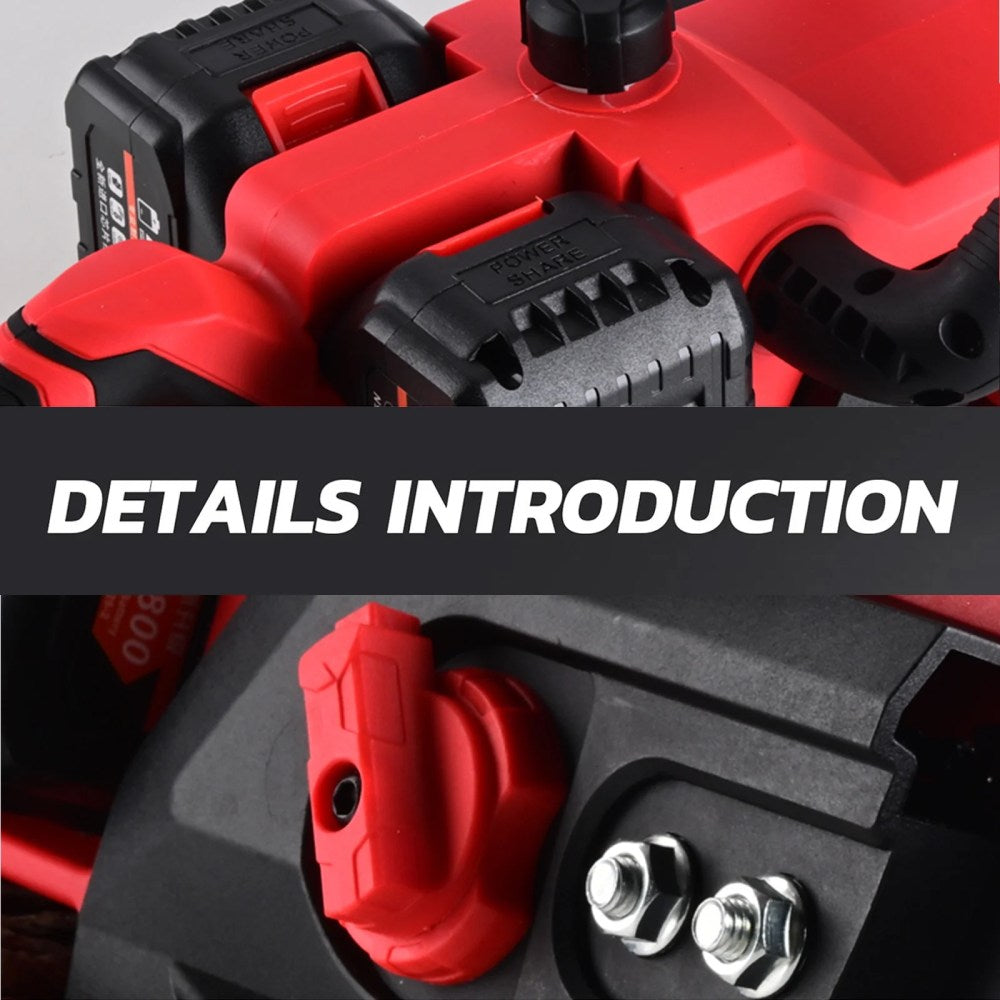 16 Inch 42V Brushless Cordless Chainsaw Kit, 1200W With 2x2000mAh Batteries And 2 Chains