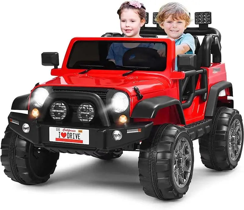 Two-Passenger 12V Electric Ride-On Truck for Toddlers