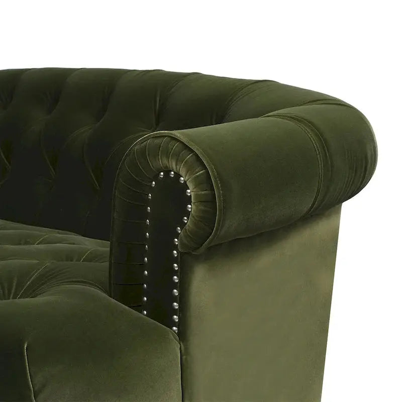 Jennifer Taylor Home La Rosa 84-Inch Velvet Chesterfield Sofa - Tufted Upholstered