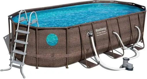 Bestway Power Steel Above-Ground Pool Kit, 18 x 9 x 48 Inch Metal Frame - With Filter Pump And Accessories