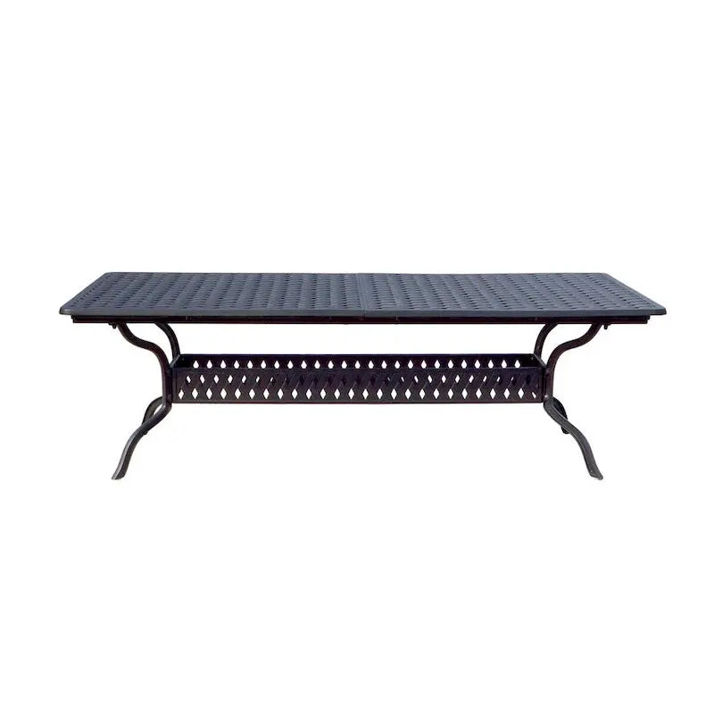 Darlee Nassau 11-Piece Cast Aluminum Outdoor Dining Set With 8 Chairs, 2 Swivel Rocker Chairs And Extendable Table - Antique Bronze